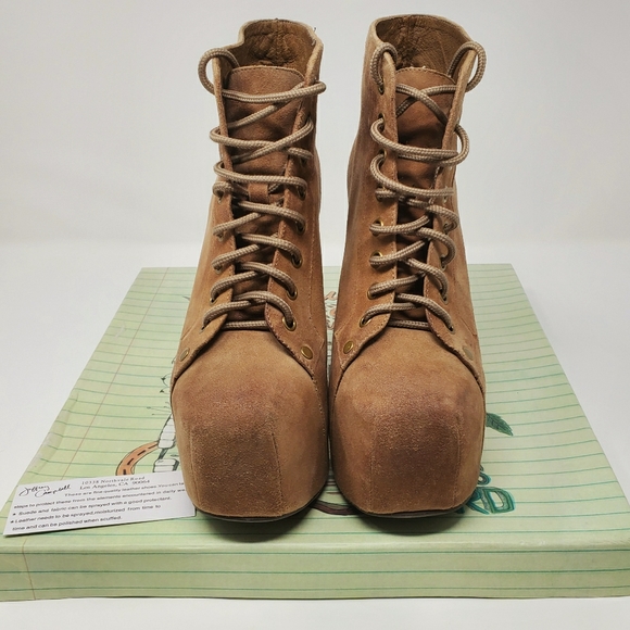 Jeffrey Campbell Shoes - Jeffrey Campbell Lita Platform Bootie (Taupe- 6.5)